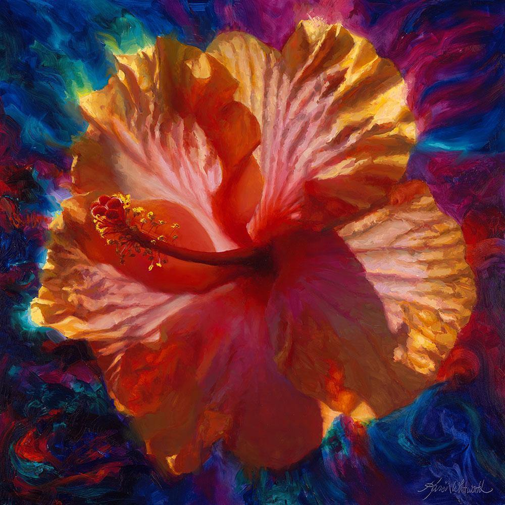 Hawaiian Flower Paintings on Canvas