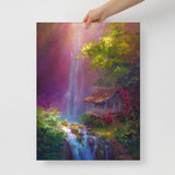 Healing Retreat - A Waterfall Wall Art Print
