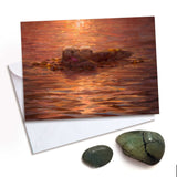 Sleeping Sea Otters Greeting Card with Envelope