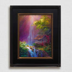 Tropical Waterfall wall art print by Hawaii landscape artist Karen Whitworth