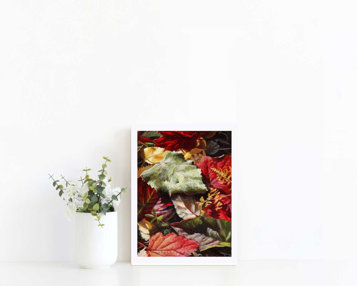 Vibrant Red Autumn Leaves Art Print