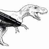 T rex wall art print by Dinosaur artist Karen Whitworth