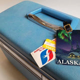 Dance Of The Aurora - Alaska Luggage Tags Featuring The Aurora Borealis Dancing Over An Alaskan Cabin In Winter