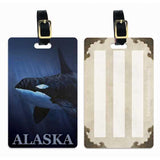 Alaska Orca Whale Luggage Tag