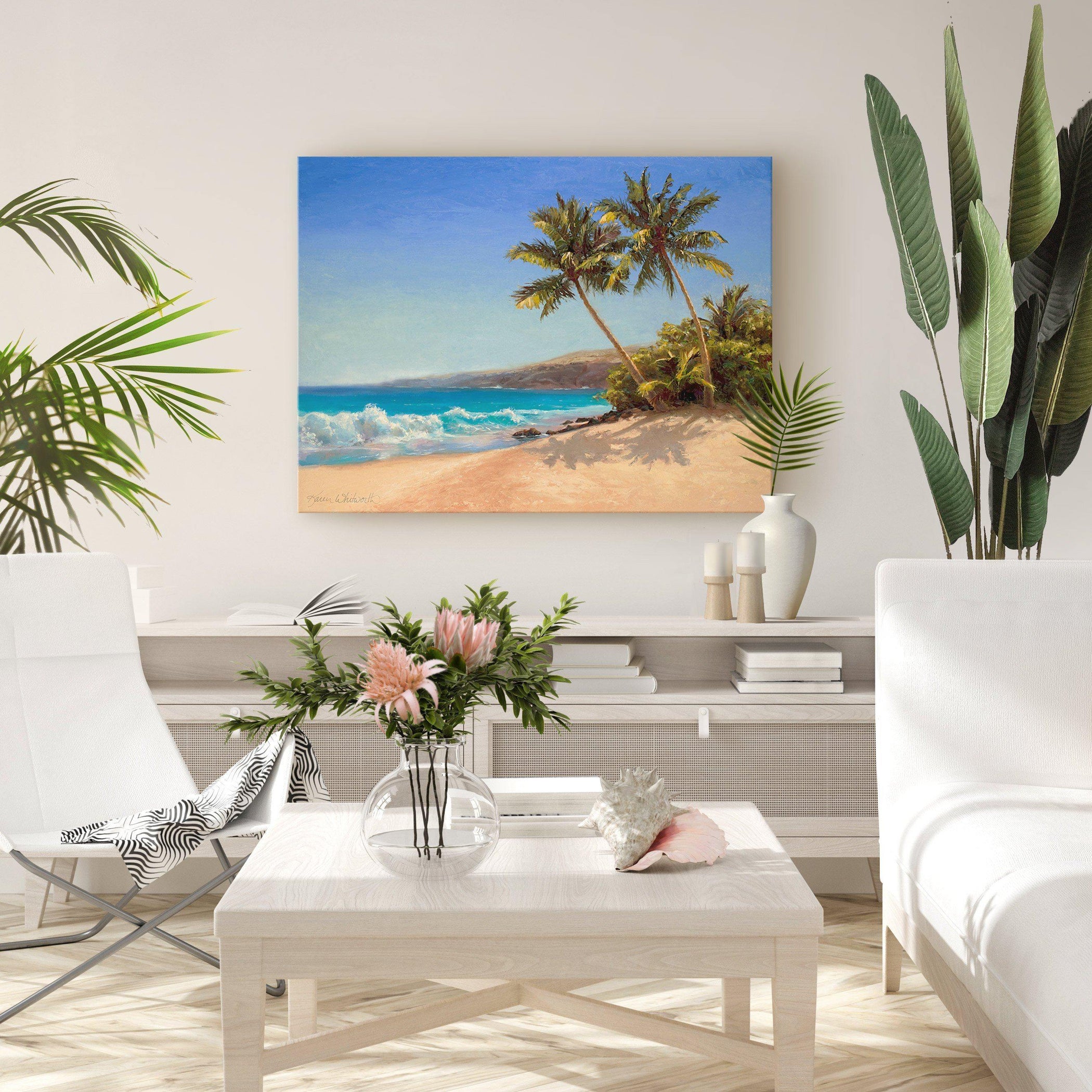 Palm Trees and Beach Vibes - Tropical Decor Beach House Color Palette ...