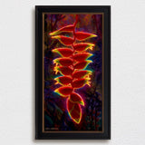 Hawaiian flower painting tropical art of a heliconia flower by Hawaii artist Karen Whitworth