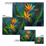 Bird of paradise wall art prints available in 4 sizes