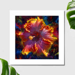 Tropical Hibiscus Flower Wall Art by Hawaii artist Karen Whitworth