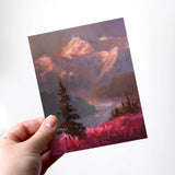 Alaska Denali Mountain greeting card by Alaska artist Karen Whitworth