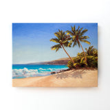 Hawaii Beach Painting on Canvas - Beach Wall Art Print