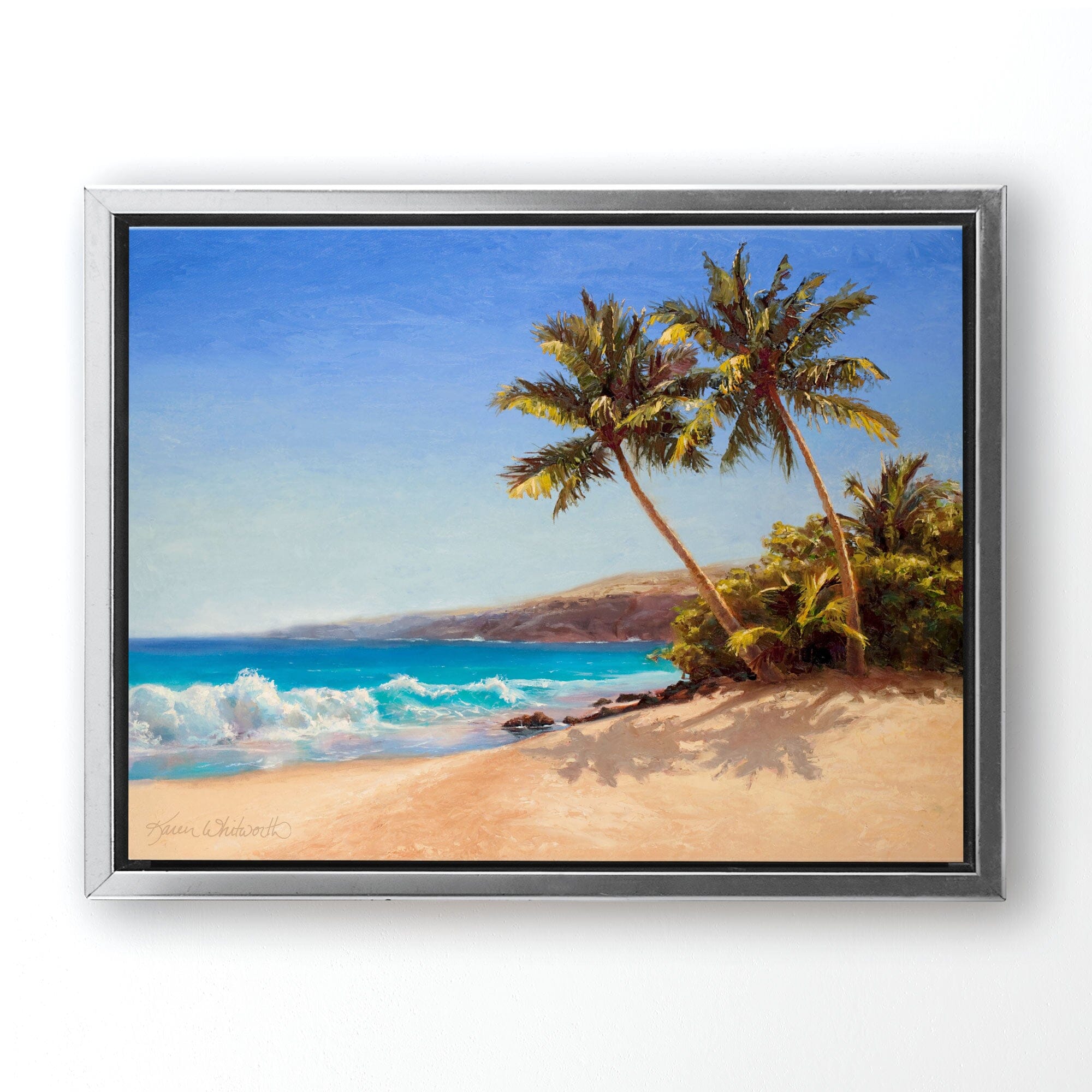 Hawaii Beach Painting on Canvas - Beach Wall Art Print