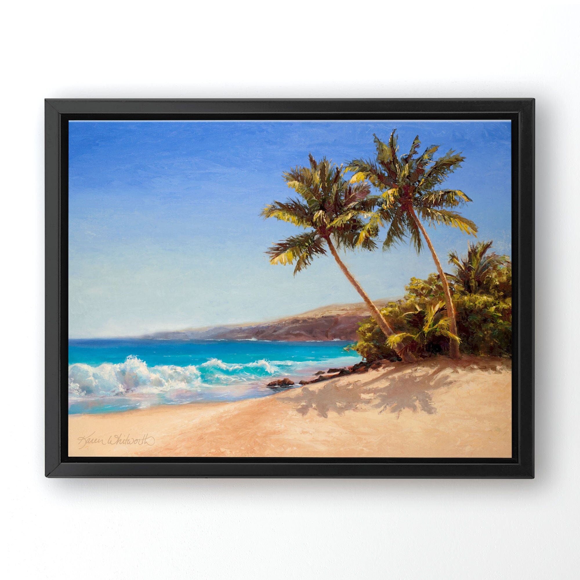 Hawaii Beach Painting on Canvas - Beach Wall Art Print