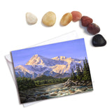 Majestic Alaska Denali Mountain landscape greeting card by artist Karen Whitworth.