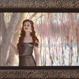 Framed Portrait Painting of Woman in a snowy winter forest. Figure in the Landscape oil painting by Karen Whitworth