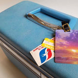 Maui to Molokai - Hawaiian Luggage Tags Featuring a Beach Sunset