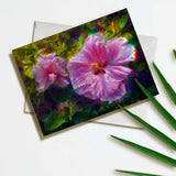 Tropical Hibiscus Flower Greeting Card