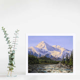 Alaska mountain landscape wall art print of Denali and river scenery by Alaska artist Karen Whitworth