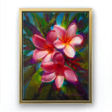 Tropical Plumeria Flowers Wall Art Canvas Painting - Paradise Delight