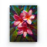 Tropical Plumeria Flowers Wall Art Canvas Painting - Paradise Delight