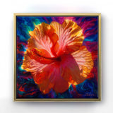 Floral Wall Art Canvas of Hawaiian Hibiscus Painting - Pervading Beauty
