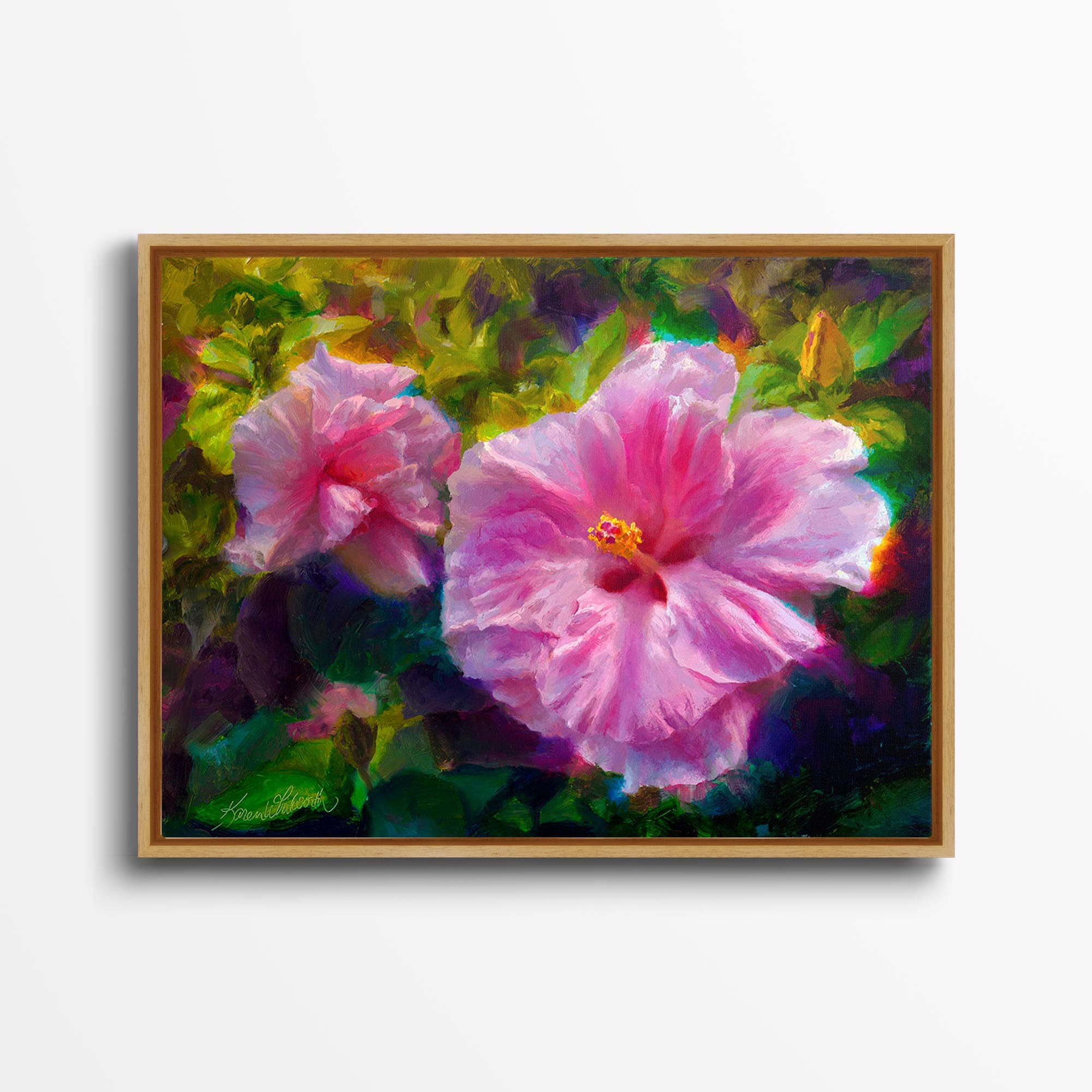 Pink-Hibiscus-Canvas-Wall-Art-