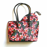 Plumeria Paradise Zippered Carry All Travel Tote and Cosmetic Bag