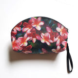 Tropical Hawaiian Floral Clutch and Cosmetic Bag