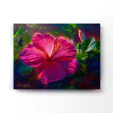 Hawaiian Hibiscus Flowers Wall Art Canvas - Sunrise Sonnet