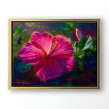 Hawaiian Hibiscus Flowers Wall Art Canvas - Sunrise Sonnet