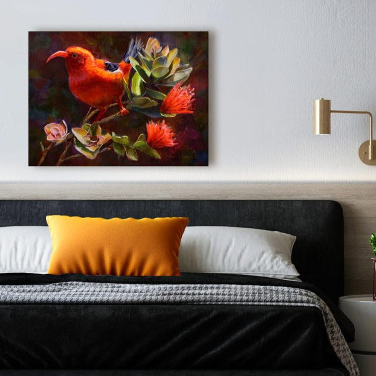 Sunset Mountain Modern Art Wall Decor for Living Room/Bedroom, Hill Natural Handscape Orange Blue Sky Large Canvas Art Painting Framed Ready to Hang