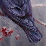 Winter Raven Wall Art Painting on Canvas