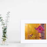 Spring Chickadee 1 - Cheerful Bird Artwork Print